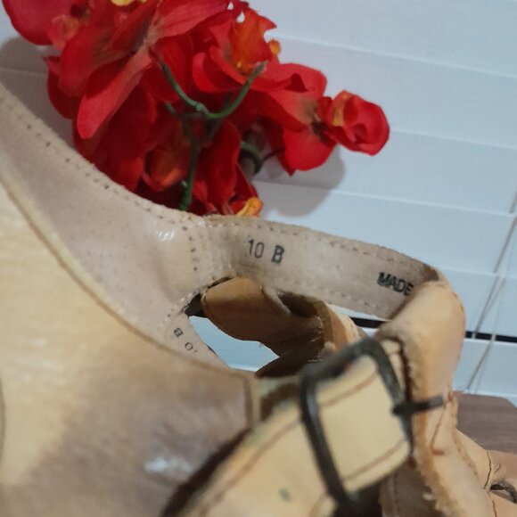 Bed Stu Light Brown Leather 5" Heels PREOWNED sz 10.5 - Picture 3 of 9